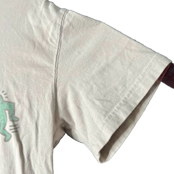 🤩 NEW ITEM! Abercrombie & Fitch Keith Haring Men’s Oversized Tshirt Gray Vintage - Picture 6 of 8